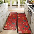 thumbnail image 4 of Kitchen Rugs Sets Of 2,Red Christmas Gingerbread Man Pattern Anti Fatigue Kitchen Mat Rugs Non Slip Washable,Decorative Kitchen Floor Mats for Kitchen,Sink,Laundry,17"x47"+17"x47", 4 of 5