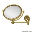 thumbnail image 4 of 8 Inch Wall Mounted Extending Make-Up Mirror with Smooth Accents - Antique Pewter / 2X, 4 of 5