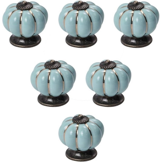 Herrajes para muebles de bricolaje, juego de 15 tiradores para cajones de 30 mm de diámetro en forma de calabaza de color plateado, aleación de zinc duradera para una renovación sin esfuerzo