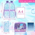thumbnail image 4 of Mochila KLFVB Unicorn de 3 piezas para niñas con lonchera de 16 pulgadas, 4 of 9