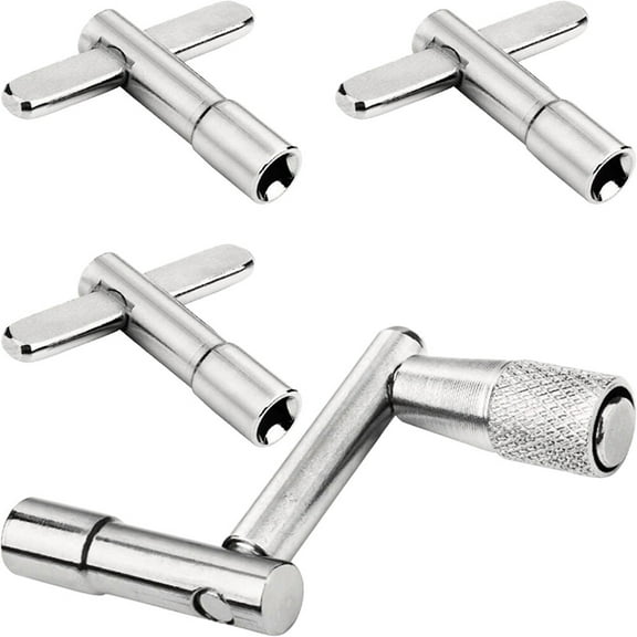 Milisten 4Pcs Professional Plated Silver Drum Keys Universal Drum Tuning Tools Firm Durable Material