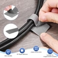 thumbnail image 2 of Uxcell 40-Pack Hook and Loop Cable Ties, 3.5 x 1.1 Inch Enhanced Self-Adhesive Cord Organizer for Desk [Gray], 2 of 7