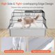thumbnail image 3 of Caja de arena de acero inoxidable XXL con tapa, caja de arena de metal cerrada XL para gatos grandes, múltiples gatos, con cucharada de arena y pedal de pie y alfombrilla de arena, control de, 3 of 4