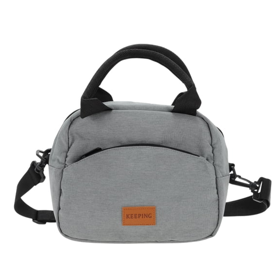 Unique Bargains 1 Pc Durable Semi-circular Lunch Bag Gray