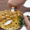 thumbnail image 7 of Gnmfd Pineapple Banana Fruit Peeler Crescent Shaped Knife Vegetable Cutter Stainless Steel Ergonomic Handle Kitchen Cooking Picnic Party Use Tool, 7 of 7