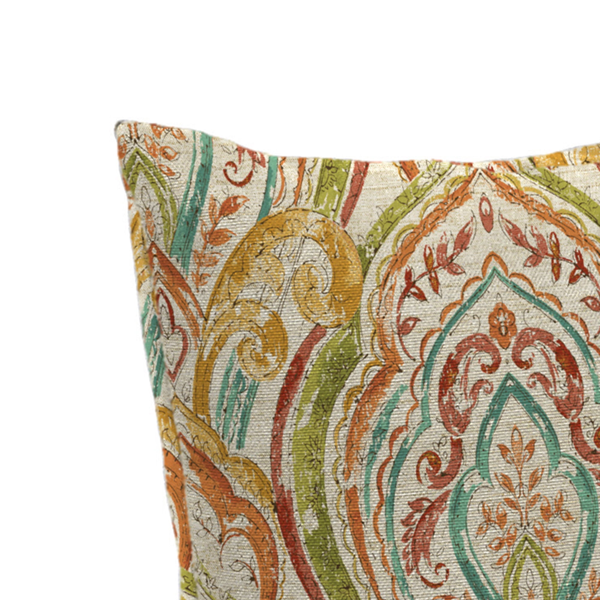 Jordan Manufacturing 13" x 20" Avaco Opal Multicolor Damask Rectangular Outdoor Lumbar Throw Pillow (2 Pack)