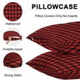 thumbnail image 5 of Throw Pillow Covers 26x26 Inch Set of 2, Black Red Plaid Waterproof Outdoor Pillow Covers, Vintage Rustic Buffalo Checked Gingham Decorative Cushion Pillowcases for Couch, Sofa, Bed, Garden, Patio, 5 of 9