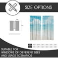 thumbnail image 5 of Beach Window Curtain Ocean Coastal Tropical Hawaiian Blue Sky Sea Nautical Seashore Seascape White Cloud 42" W x 63" L Living Room Bedroom Bathroom Curtains 2 Panels Rod Pocket Drapes, 5 of 6