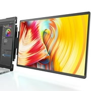 LIMINK ET14 14 inch 1200P LED Laptop Screen Extender, Aluminum Alloy Dual External Monitor for 13.3-16" Laptop, Attachable Portable Computer Monitor with Charger & Carrying Case for Mac/Wins, Black