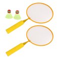 thumbnail image 1 of Yellow Badminton Racket, Portable 2Pcs Children Racquet Set Easy Grip  for Outdoor for 3 To 12 Kids, 1 of 8
