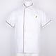 thumbnail image 3 of Uniforme de chef de manga corta, ropa de cocina de hotel, delantal, talla L costura roja, 3 of 9