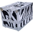 thumbnail image 3 of Makeup Train Case Light Weight Aluminum Jewelry Box Cosmetic Organizer with Mirror (9.06 x 5.91 x 5.91)(L x W x H) White Zebra, 3 of 18