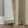 thumbnail image 6 of Sun Zero Isidora Velvet Magnetic Closure 100% Blackout Grommet Curtain Panel, 40"W x 84"L, Taupe, 6 of 10