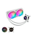 thumbnail image 1 of ASUS ROG Strix LC II 240 ARGB White Edition All-in-one AIO Liquid CPU Cooler 240mm Radiator, Intel LGA1700, 115x/2066 and AMD AM4/TR4 Support, 2X 120mm 4-pin PWM Addressable RGB Radiator Fans, 1 of 5