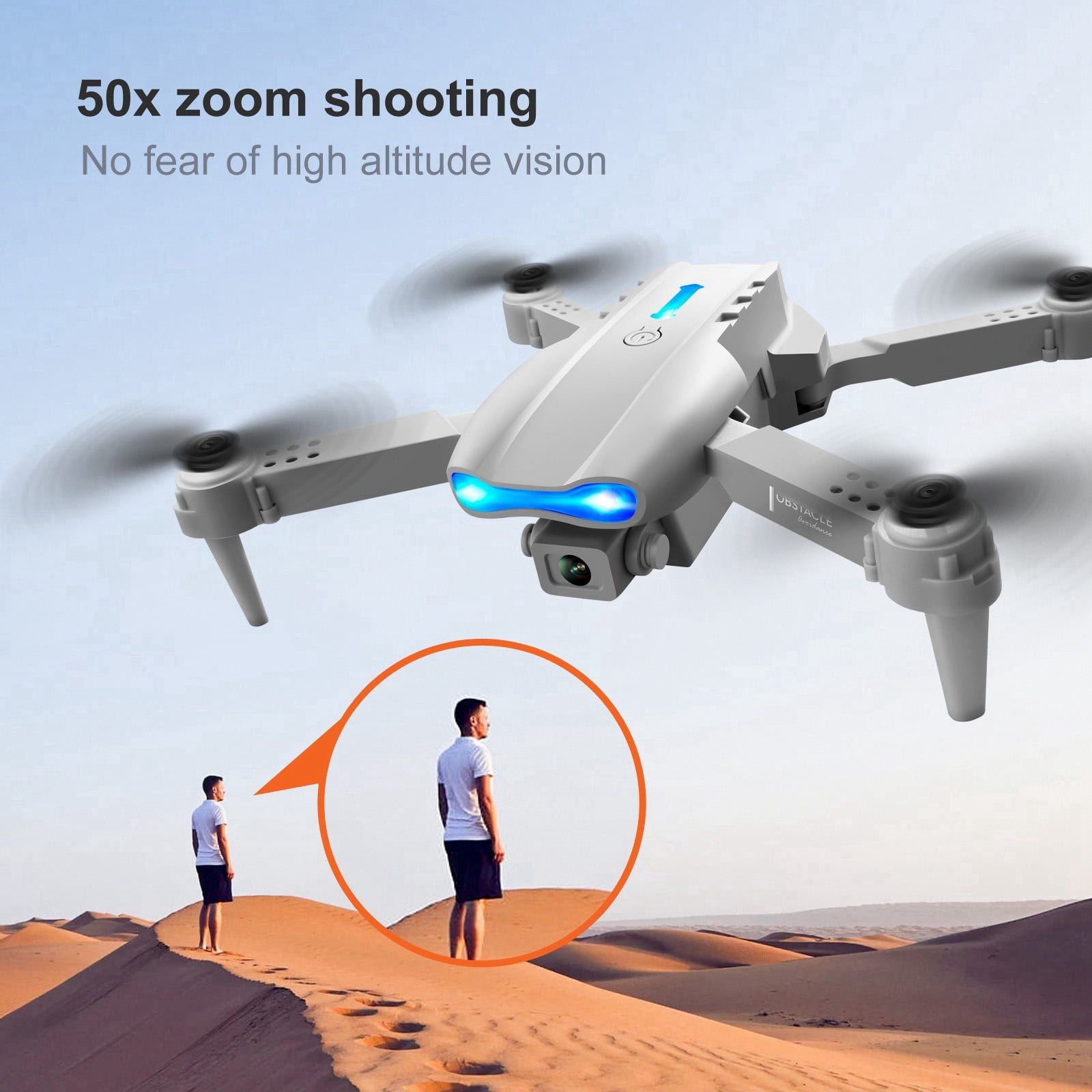 Drone with 4k Pixel High-Definition Dual Camera, Three-Sided Obstacle Avoidance, 120掳Ultra Wide Angle Lens, Control Toys Gifts for Boys And Girls