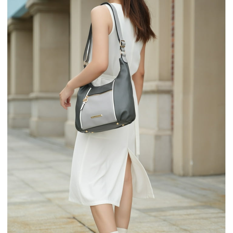 【レディース】 Fay Monogram Shoulder バッグ MKF Collection Lavinia Color-Block Vegan Leather Women's