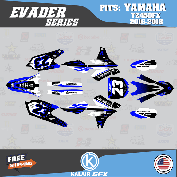 Kalair GFX Graphics Kit for Yamaha YZ450FX (2016-2018) Evader Series