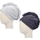 thumbnail image 1 of wonima11 Microfiber Hair Drying Towel Turban Twist for Long Hair Magic Instant Dry Hair Towel Wrap Fast Drying Absorbent Cap Great Gift for Women and Girls 2-Pack Dark Grey + Light Grey, 1 of 1