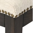 thumbnail image 6 of Danbury Oak & Linen Saddle Counter Stool, 24-inch Seat Height, Cream, 6 of 7