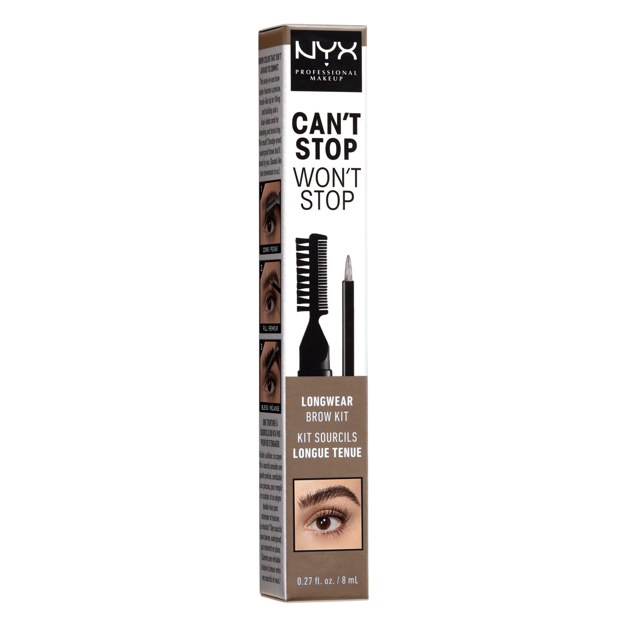 NYX Professional Makeup Can't Stop Won't Stop Longwear Brow Kit, Blonde