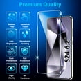 thumbnail image 6 of [2+2 Pack] for Samsung Galaxy S24 Screen Protector, 9H Tempered Glass, Ultrasonic Fingerprint Compatible, HD Clear Case Friendly for Samsung S24 Glass Screen Protector 5G, 6 of 7