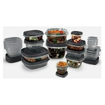 Easy Find Lids Food Storage Containers 46-Piece Set BPA-free Freezer Dishwasher Microwave-Safe Black