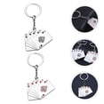 thumbnail image 3 of 4pcs Playing Cards Keychain Poker-Themed Keychain Funny Novelty Keychain Deck of Cards Keychain Circus Party Favor, Backpack Keychain Decoration, 3 of 8
