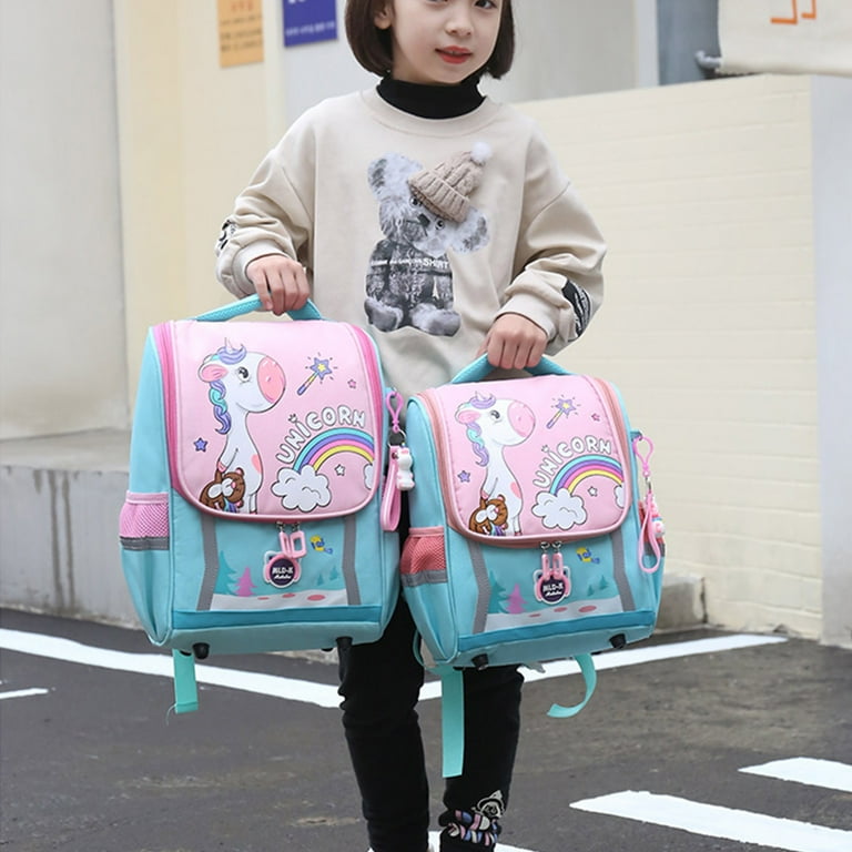 SJENERT Unicorn School Bag For Girl Pony Kids Bagpack Beg Sekolah Kanak Perempuan Budak Murah Kindergarten Dinosaur Boy Backpack Blue1