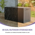 thumbnail image 2 of Uforic Outdoor 80 Gallon Lockable Deck Box, Waterproof for Patio,Dark Gray, 2 of 8