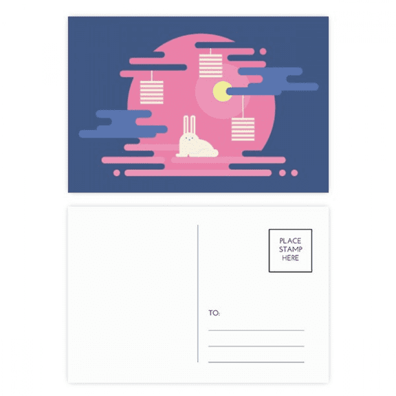 colorful cloud pattern postcard set birthday mailing thanks greeting card