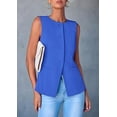 thumbnail image 2 of PRETTYGARDEN Women's Suit Vest Tops Summer Dressy Casual Business Button Sleeveless Trendy Fashion Blazer Waistcoat, 2 of 6