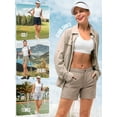 thumbnail image 5 of 33,000ft Women's Hiking Shorts Quick Dry Cargo Shorts for Golf Camping Travel Grey 12, 5 of 6