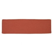 Colonial Mills Simply Home Solid - Machine Washable Stair Treads Terracotta 8"x28" (SET 13)