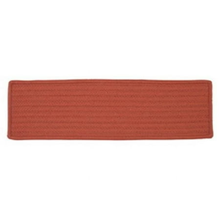 Colonial Mills Simply Home Solid - Machine Washable Stair Treads Terracotta 8"x28" (SET 13)