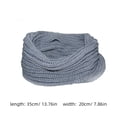 thumbnail image 2 of LOLIPPYY Wool Blend Winter Neck Warmer Women's Scarves Light Grey 1Set, 2 of 4