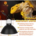 thumbnail image 2 of Reptile Lamp Fixture, 8.5inch Deep Dome Lamp Cap Lamp Fixture Optical Reflection Cover for Reptile Glass Terrariums fit UVB UVA Bulb, Basking Heat Bulb, Ceramic Heat Emitter, 2 of 6