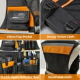 thumbnail image 6 of Tool Vest Electrician, 15 Pockets Tool Vest for Handyman, Carpenter Construction Electrician Tool Vest, Reflective Safety Tool Vest for Men, 6 of 7