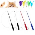 thumbnail image 2 of Cat Teaser Wands Interactive Retractable Fishing Pole Wand Cat Catcher Teaser Stick Rod Toy for Kitten Training Exercising Blue, 2 of 6
