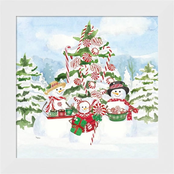 Great Art Now Peppermint Holiday VIII by Tara Reed, Framed Wall Art, 14W x 14H