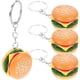 thumbnail image 2 of Colgantes de llavero de hamburguesa de 4 Uds., llavero de hamburguesas de comida rápida, colgantes de llave de comida de simulación, 2 of 4