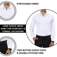 thumbnail image 2 of Mens Long Sleeve Slim-Fit Design Dress Shirts, 2 of 4