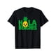 thumbnail image 1 of Hola Beaches Pineapple Graphic T-Shirt - 100% Cotton 180gsm Unisex Casual Tee for Men & Women, Funny Summer Vacation Design, All-Season Comfort, Machine Washable, Playful Design Shirt, 1 of 6