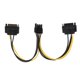 thumbnail image 1 of Cable adaptador de corriente PCI-E DUAL SATA de 15 pines macho a 8 pines hembra, 20cm, 1 of 5
