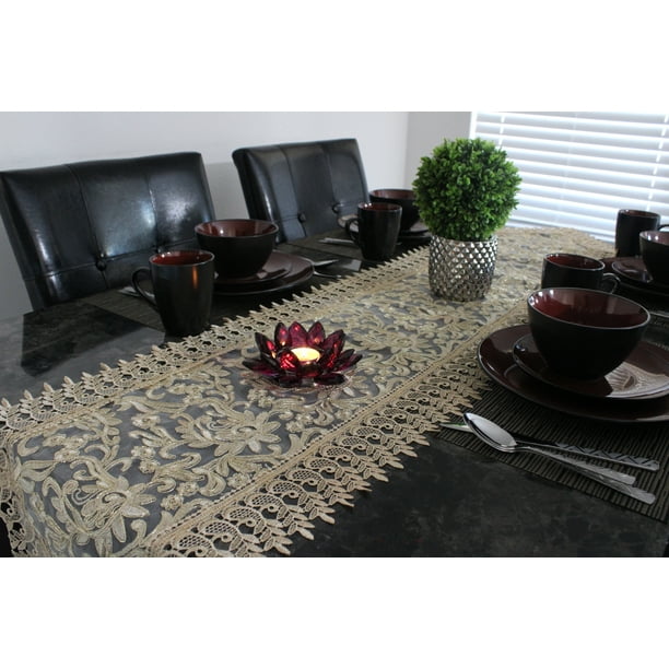Golden Net Table Runner 72 inches long and 15 inches wide