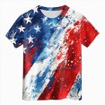 thumbnail image 4 of TOWED22 Boys Casual T-Shirts 4-12 Years Short Sleeve Crew Neck Cotton Tees Prints(Red,4-5 Y), 4 of 4