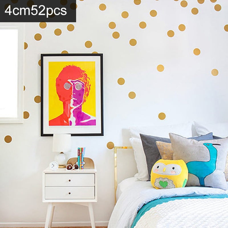 8 x Polka Dot Elephant Wall Sticker bedroom art nursery transfer baby shower 