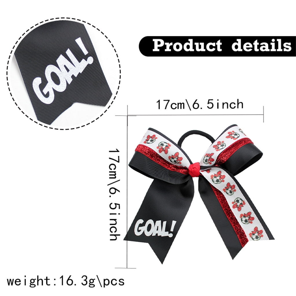 Miiottaa 10PCS Sport Fabric Hair Bowknots Supporter Hair Decorations Designed For Soccer Enthusiasts And Party Styling