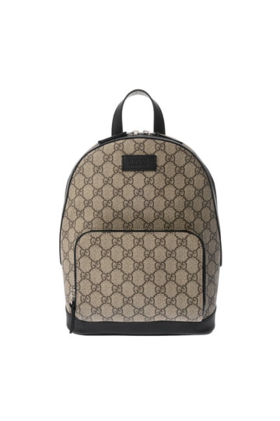 Pre-Owned GUCCI Backpack, Beige, 429020, Men's/Women's, GG Supreme Canvas, Leather,...