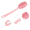 thumbnail image 3 of Unique Bargains 1 Pc Long Handle Bath Brush Back Scrubber for Bathroom 13.39" Length Pink, 3 of 6