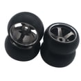 thumbnail image 3 of 4pcs Rc Car Rubber Alloy Rim Tire Set for K969 K989 :28 Remote Control Crawler Car Hobby Model Accessories , Titanium, 3 of 5